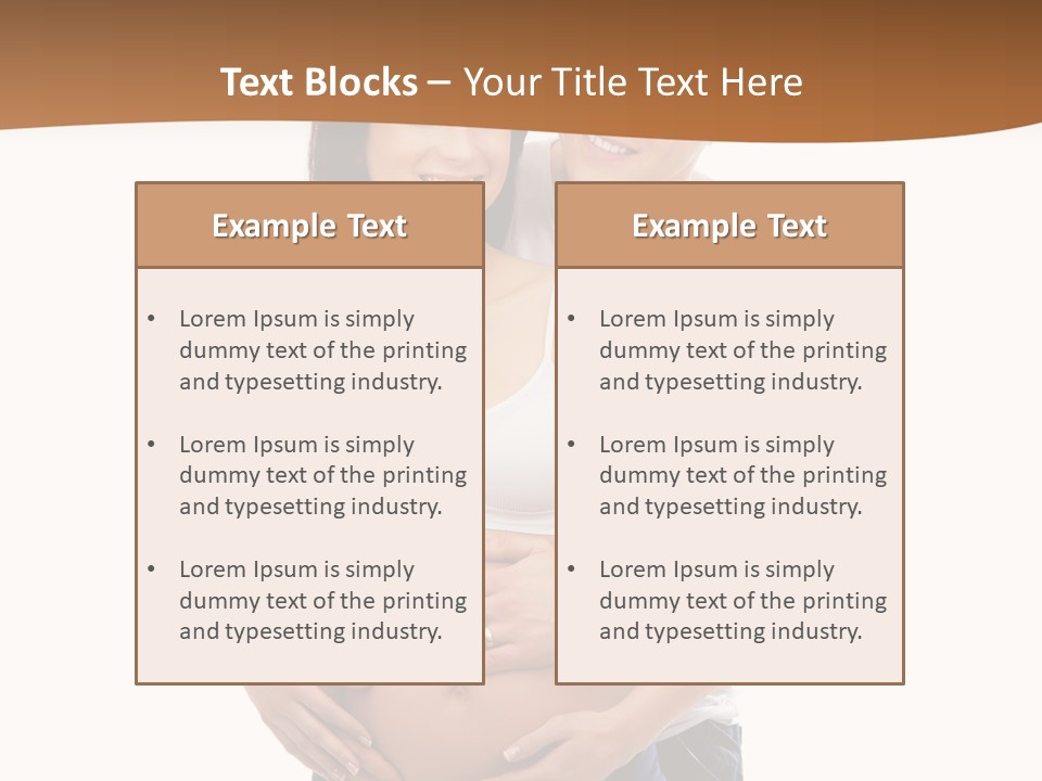 A Young And Lovely Caucasian Couple Waiting For The Baby PowerPoint Template