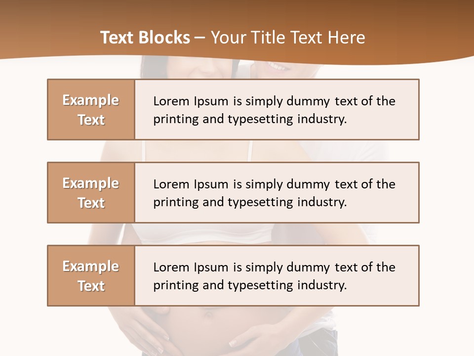 A Young And Lovely Caucasian Couple Waiting For The Baby PowerPoint Template