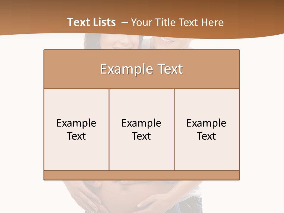 A Young And Lovely Caucasian Couple Waiting For The Baby PowerPoint Template