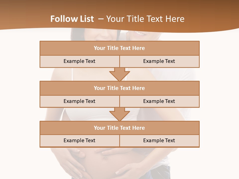 A Young And Lovely Caucasian Couple Waiting For The Baby PowerPoint Template