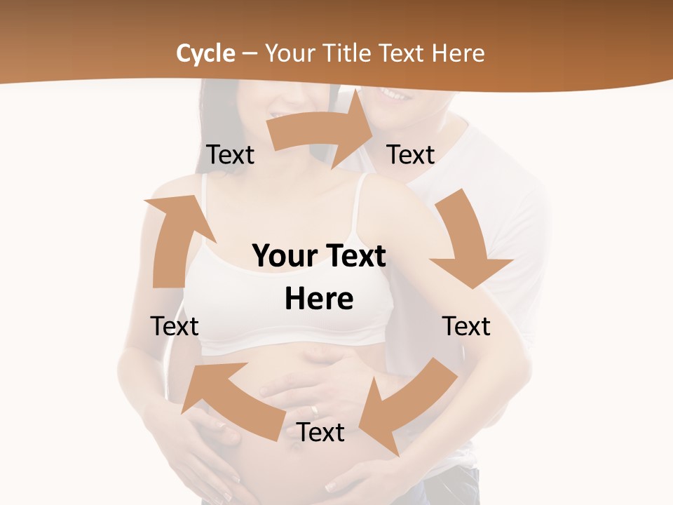 A Young And Lovely Caucasian Couple Waiting For The Baby PowerPoint Template