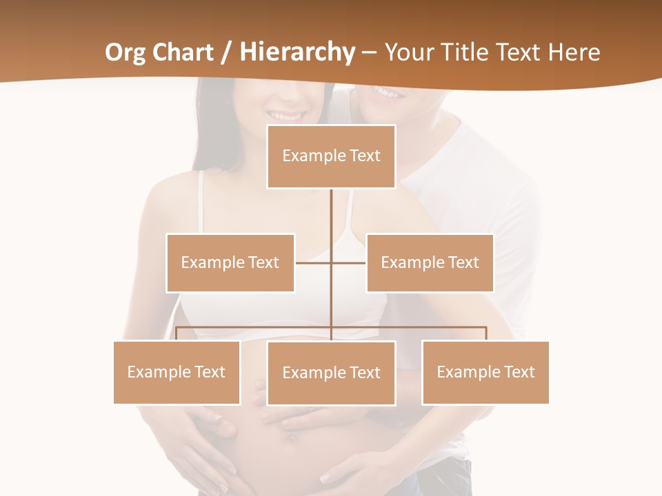 A Young And Lovely Caucasian Couple Waiting For The Baby PowerPoint Template