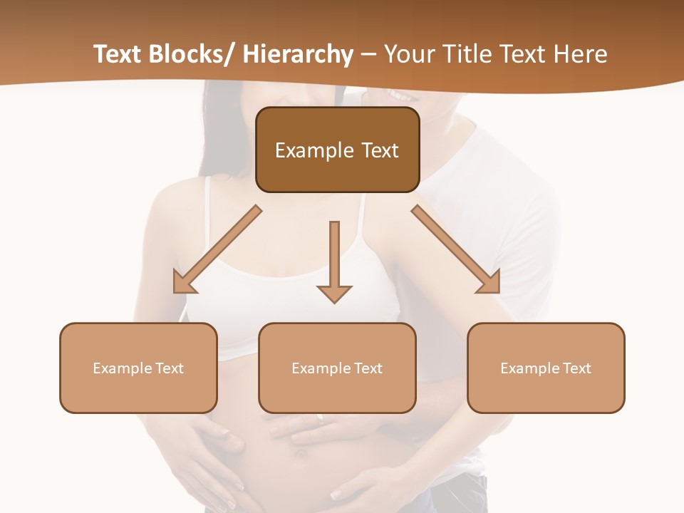 A Young And Lovely Caucasian Couple Waiting For The Baby PowerPoint Template