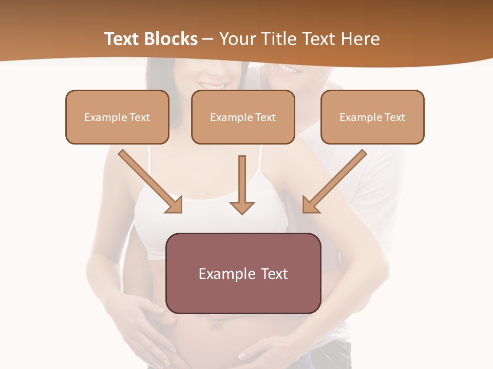 A Young And Lovely Caucasian Couple Waiting For The Baby PowerPoint Template
