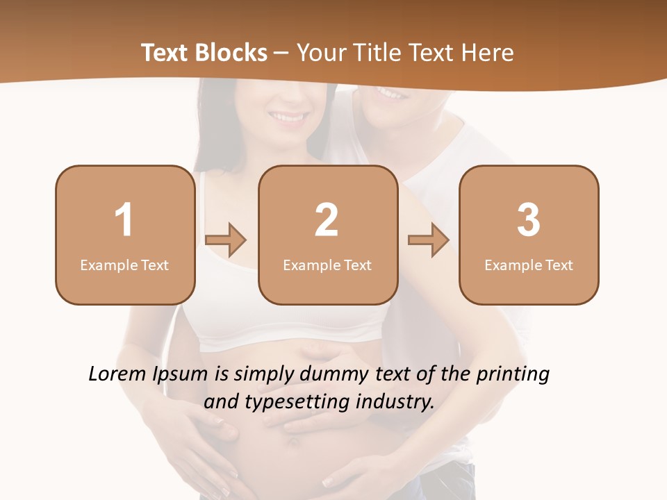 A Young And Lovely Caucasian Couple Waiting For The Baby PowerPoint Template