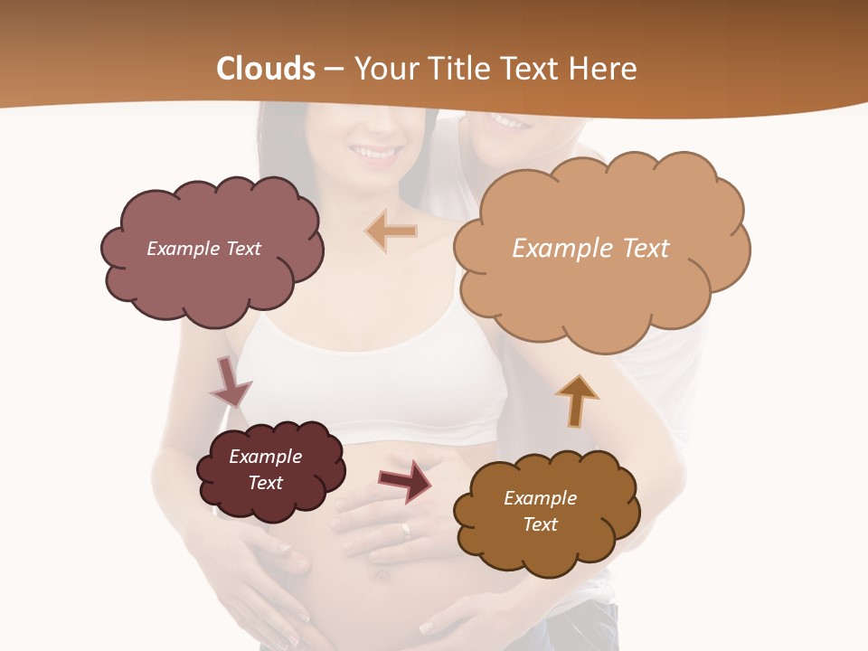 A Young And Lovely Caucasian Couple Waiting For The Baby PowerPoint Template