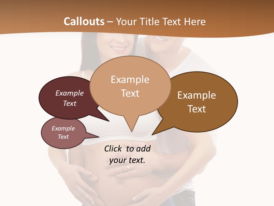 A Young And Lovely Caucasian Couple Waiting For The Baby PowerPoint Template