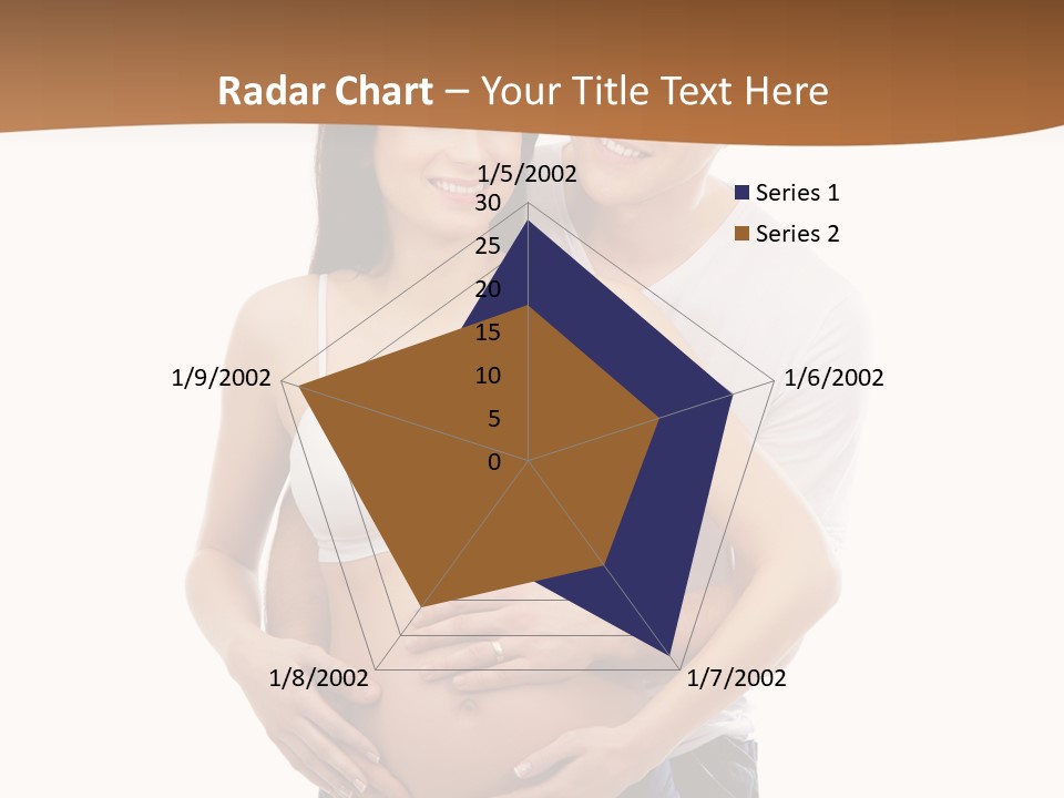 A Young And Lovely Caucasian Couple Waiting For The Baby PowerPoint Template