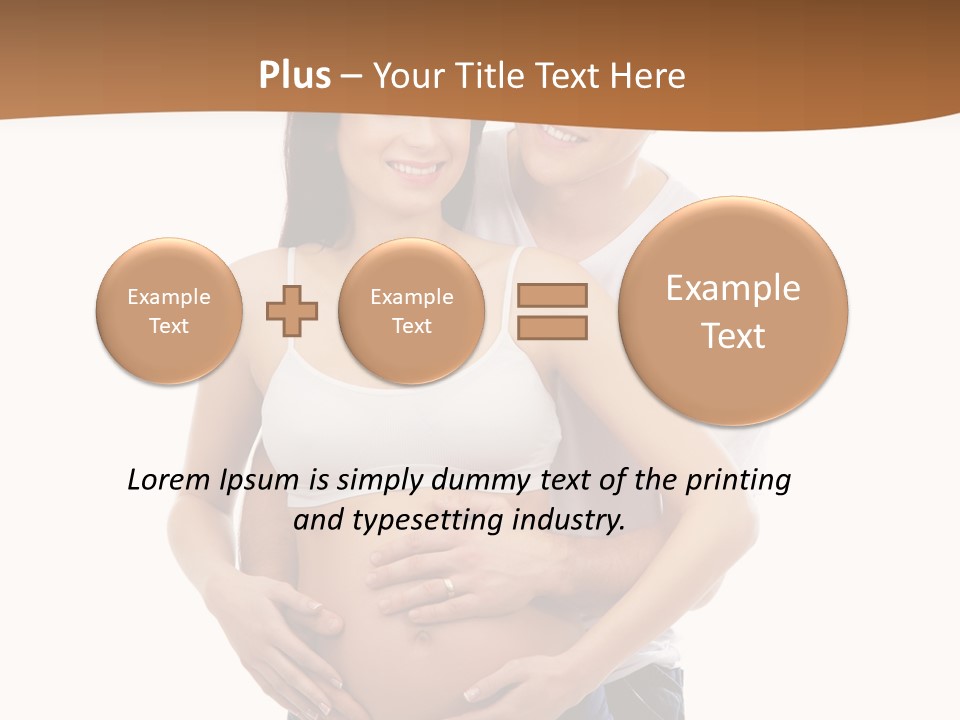 A Young And Lovely Caucasian Couple Waiting For The Baby PowerPoint Template