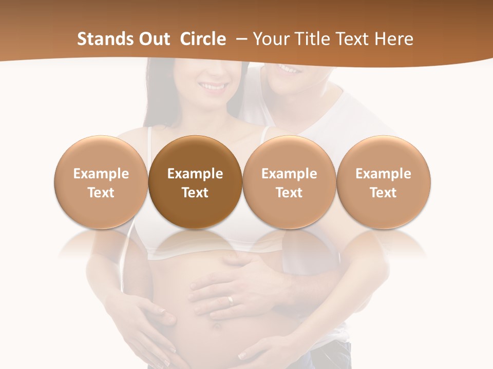 A Young And Lovely Caucasian Couple Waiting For The Baby PowerPoint Template