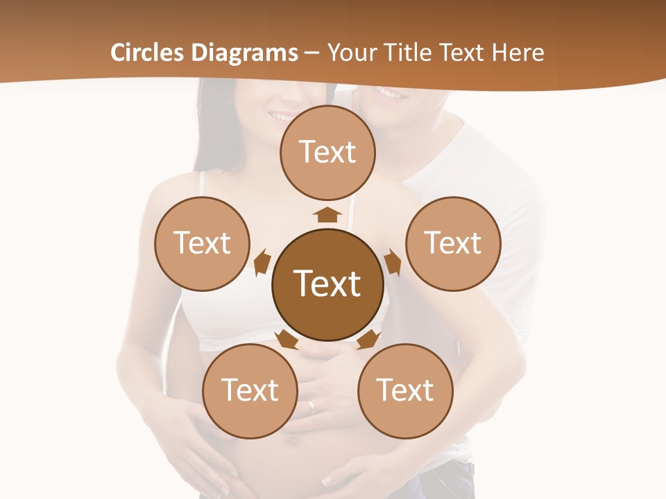 A Young And Lovely Caucasian Couple Waiting For The Baby PowerPoint Template