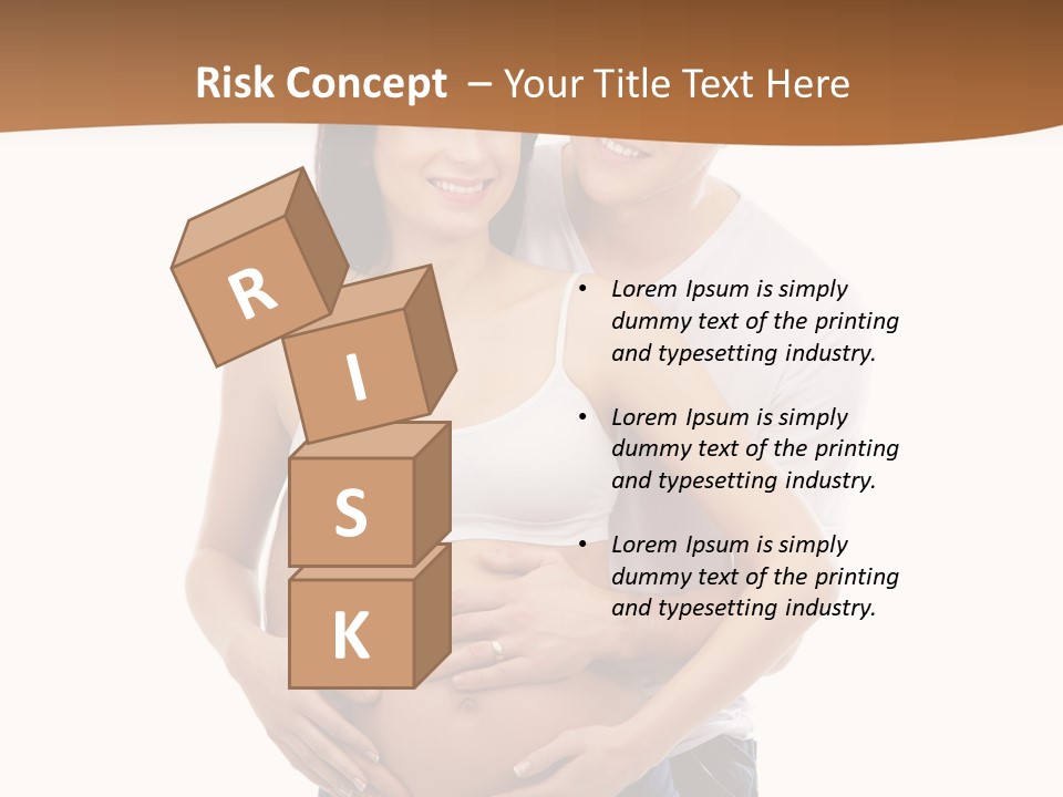 A Young And Lovely Caucasian Couple Waiting For The Baby PowerPoint Template