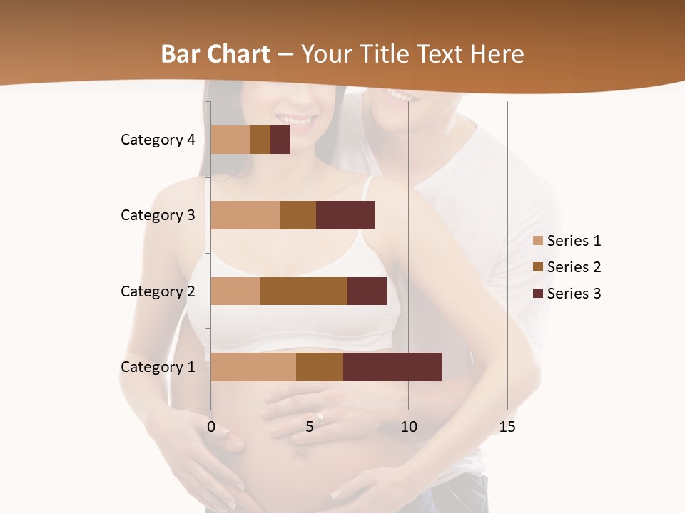 A Young And Lovely Caucasian Couple Waiting For The Baby PowerPoint Template