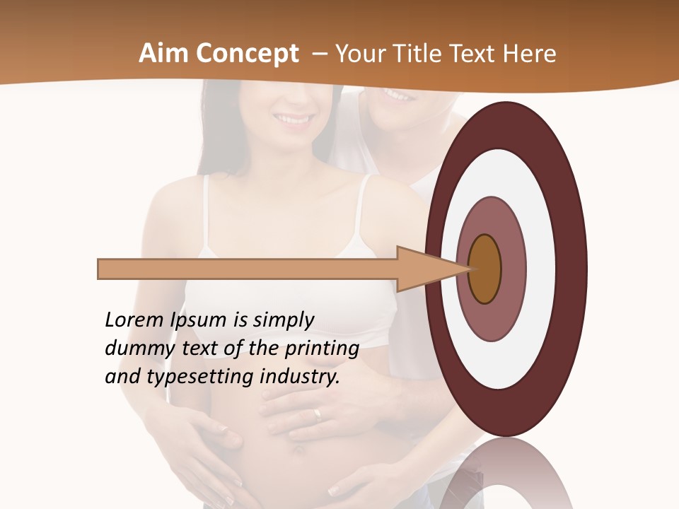 A Young And Lovely Caucasian Couple Waiting For The Baby PowerPoint Template