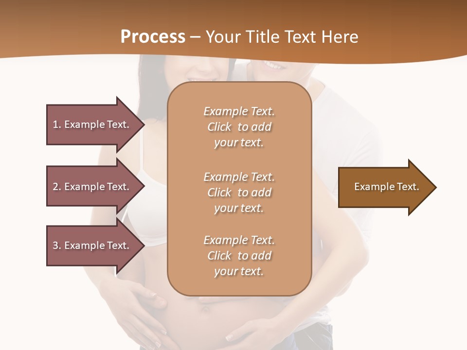 A Young And Lovely Caucasian Couple Waiting For The Baby PowerPoint Template