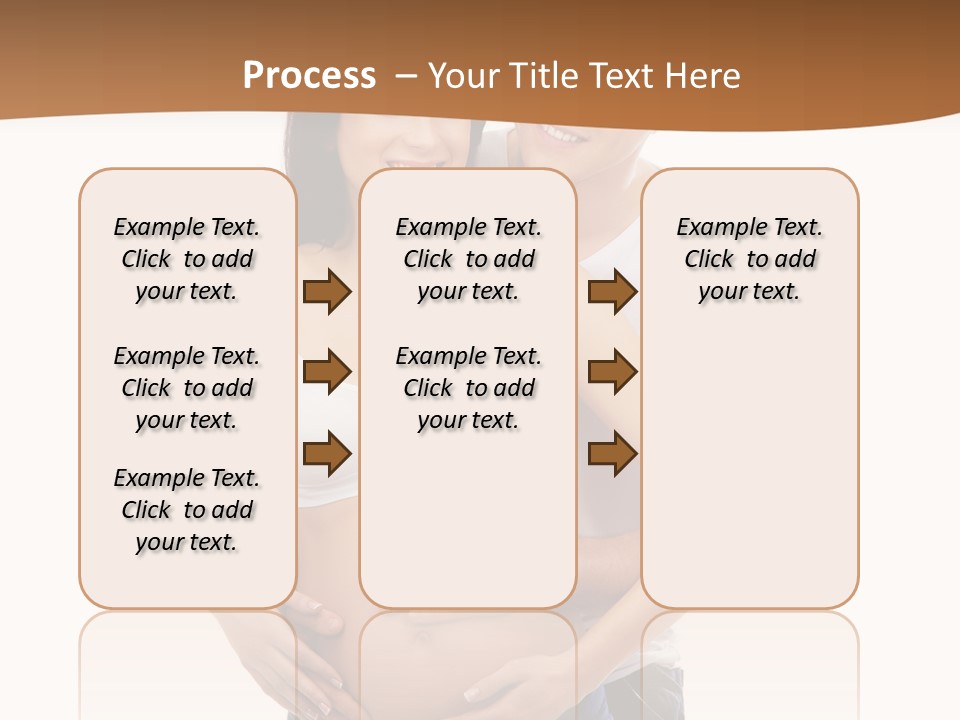 A Young And Lovely Caucasian Couple Waiting For The Baby PowerPoint Template