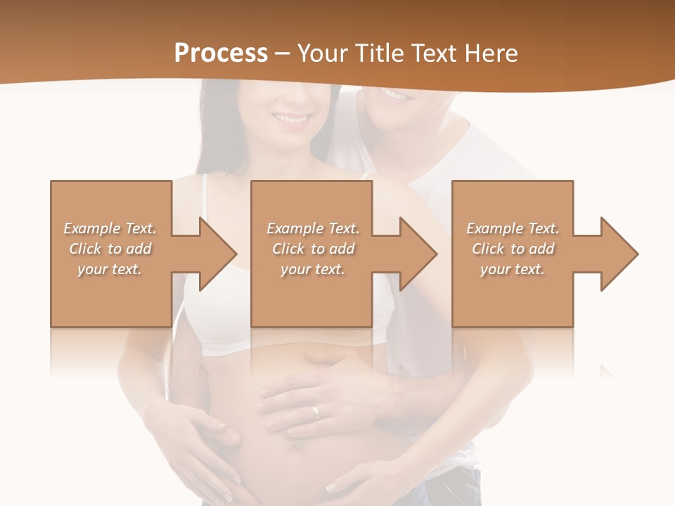 A Young And Lovely Caucasian Couple Waiting For The Baby PowerPoint Template