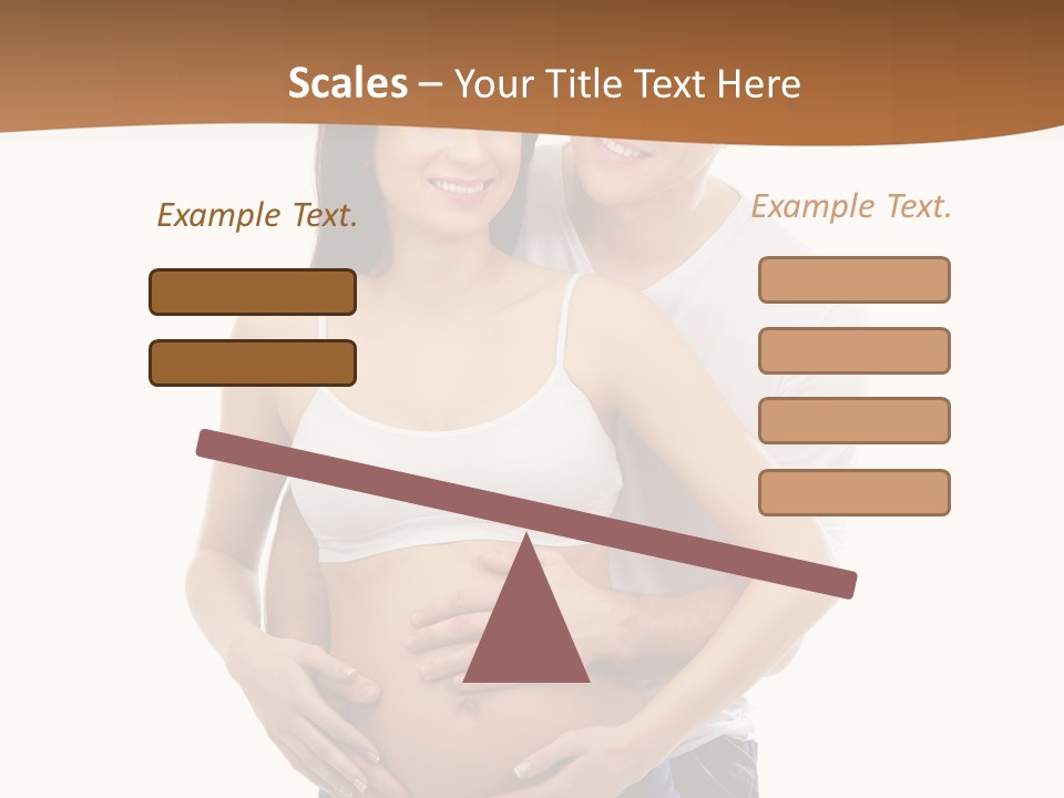A Young And Lovely Caucasian Couple Waiting For The Baby PowerPoint Template