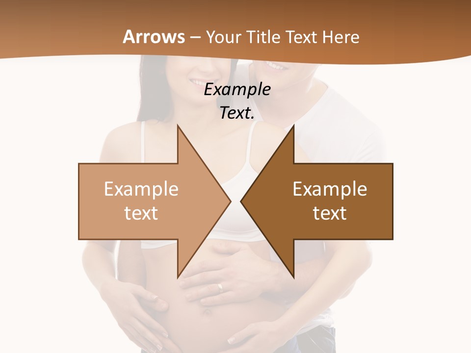 A Young And Lovely Caucasian Couple Waiting For The Baby PowerPoint Template