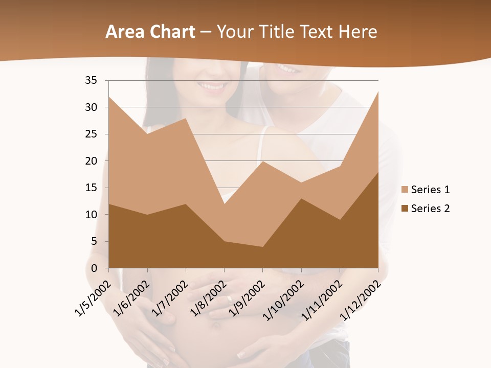 A Young And Lovely Caucasian Couple Waiting For The Baby PowerPoint Template