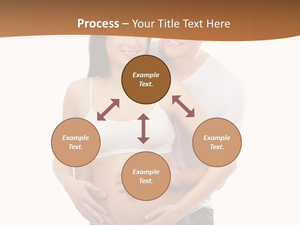 A Young And Lovely Caucasian Couple Waiting For The Baby PowerPoint Template