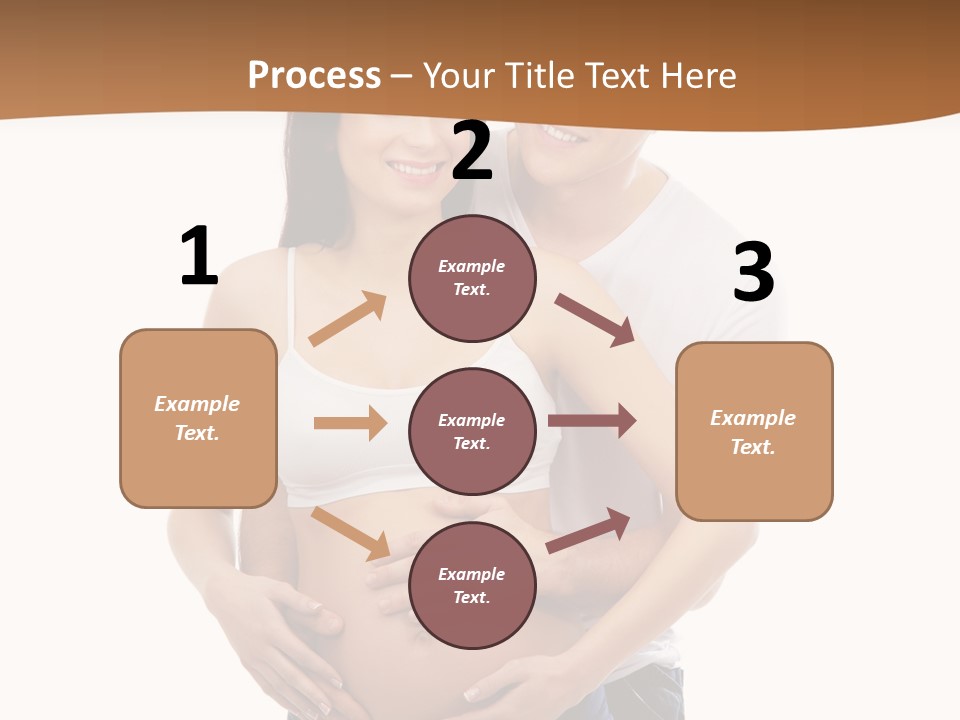 A Young And Lovely Caucasian Couple Waiting For The Baby PowerPoint Template