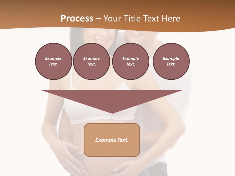 A Young And Lovely Caucasian Couple Waiting For The Baby PowerPoint Template