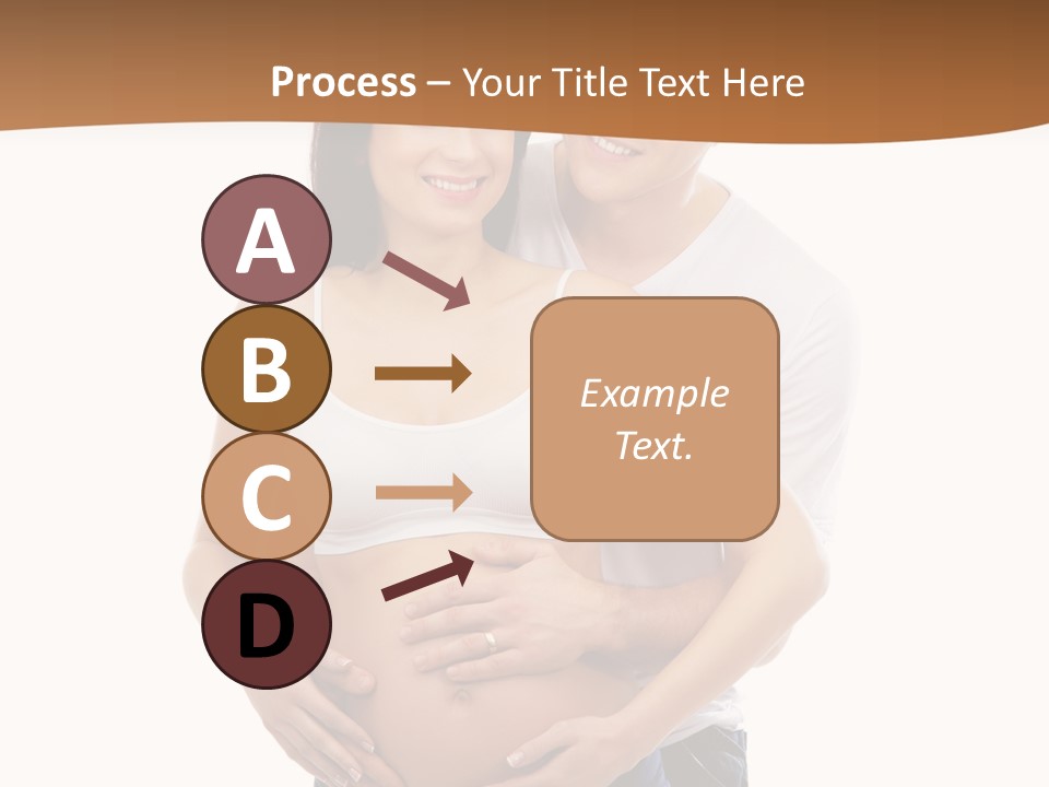 A Young And Lovely Caucasian Couple Waiting For The Baby PowerPoint Template