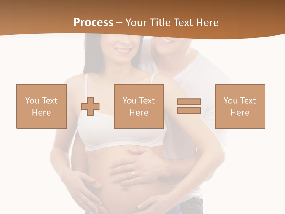 A Young And Lovely Caucasian Couple Waiting For The Baby PowerPoint Template