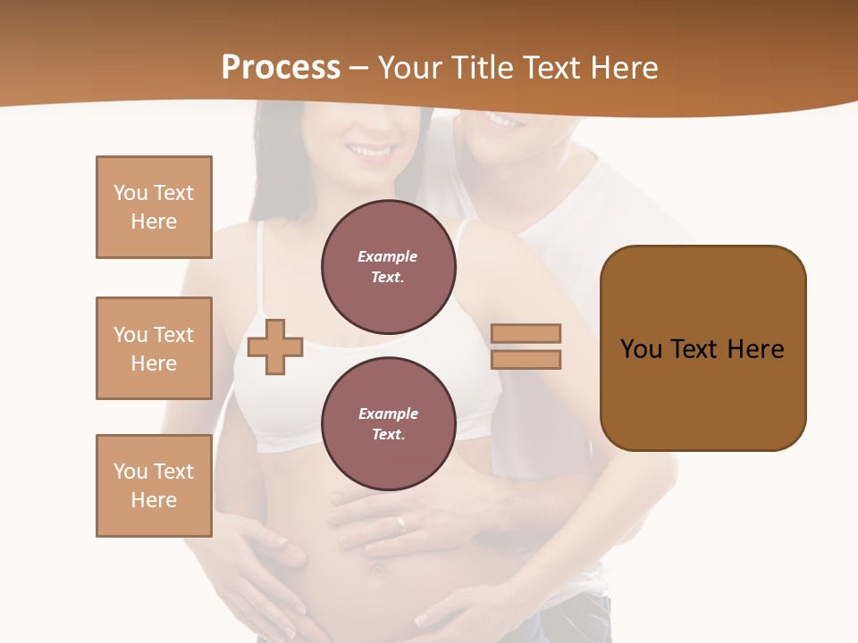 A Young And Lovely Caucasian Couple Waiting For The Baby PowerPoint Template