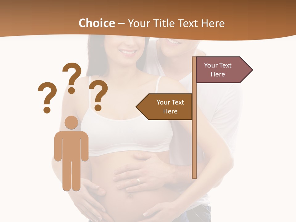 A Young And Lovely Caucasian Couple Waiting For The Baby PowerPoint Template