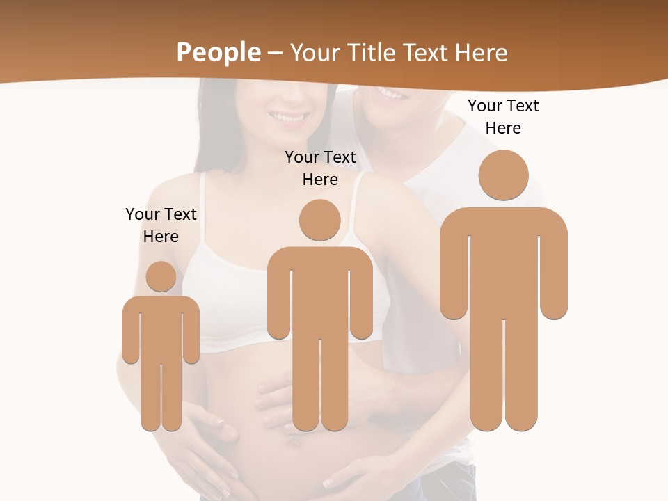 A Young And Lovely Caucasian Couple Waiting For The Baby PowerPoint Template