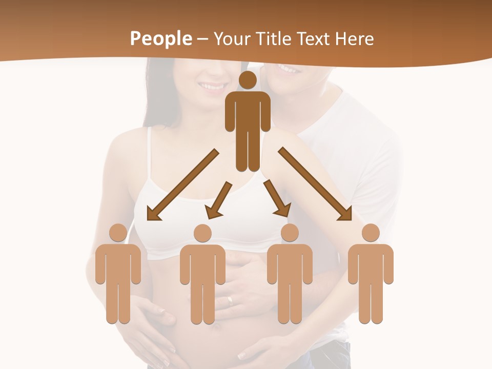 A Young And Lovely Caucasian Couple Waiting For The Baby PowerPoint Template