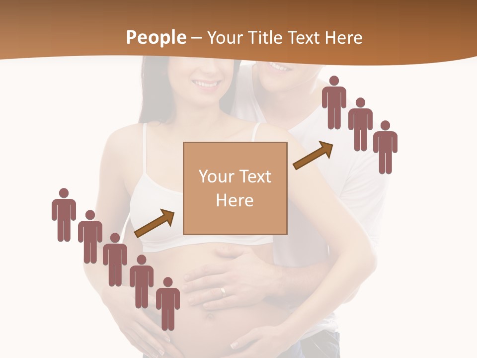 A Young And Lovely Caucasian Couple Waiting For The Baby PowerPoint Template