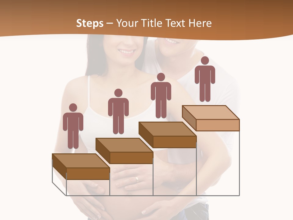 A Young And Lovely Caucasian Couple Waiting For The Baby PowerPoint Template