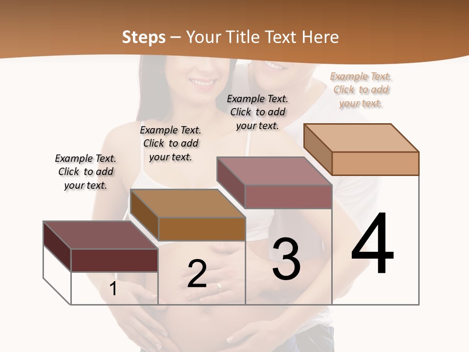 A Young And Lovely Caucasian Couple Waiting For The Baby PowerPoint Template