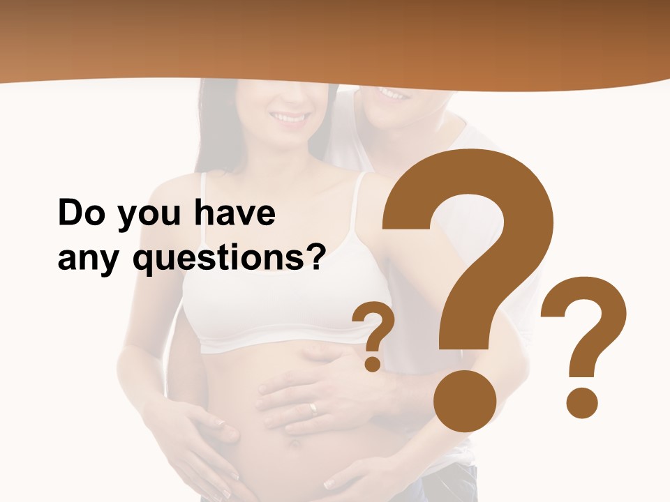 A Young And Lovely Caucasian Couple Waiting For The Baby PowerPoint Template