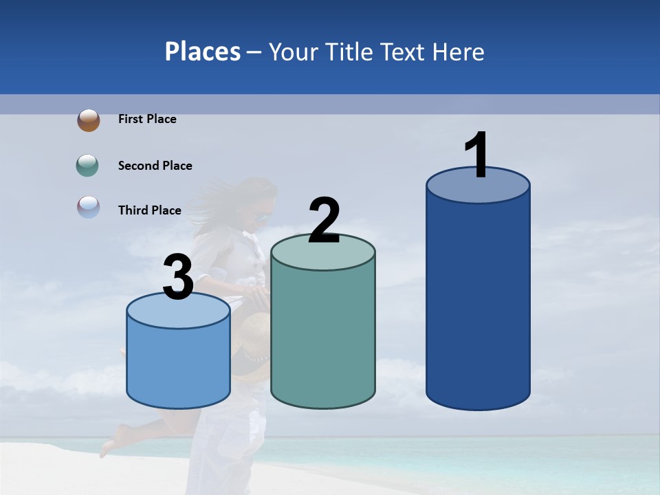 Couple On A Beach At Maldives PowerPoint Template