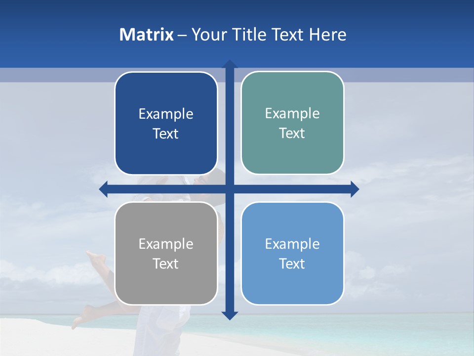 Couple On A Beach At Maldives PowerPoint Template