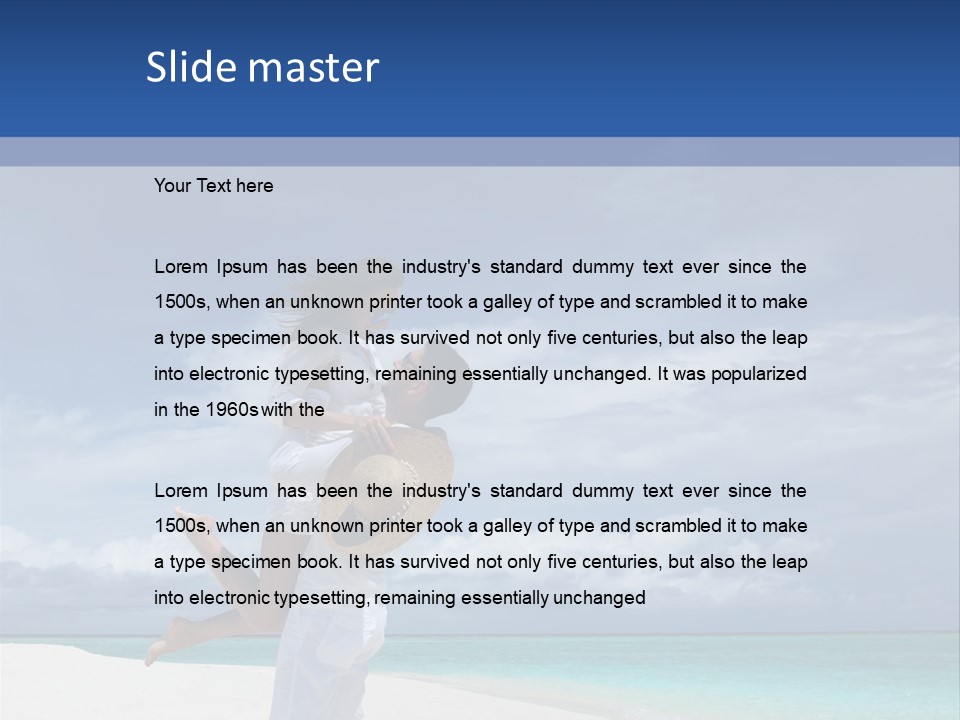 Couple On A Beach At Maldives PowerPoint Template