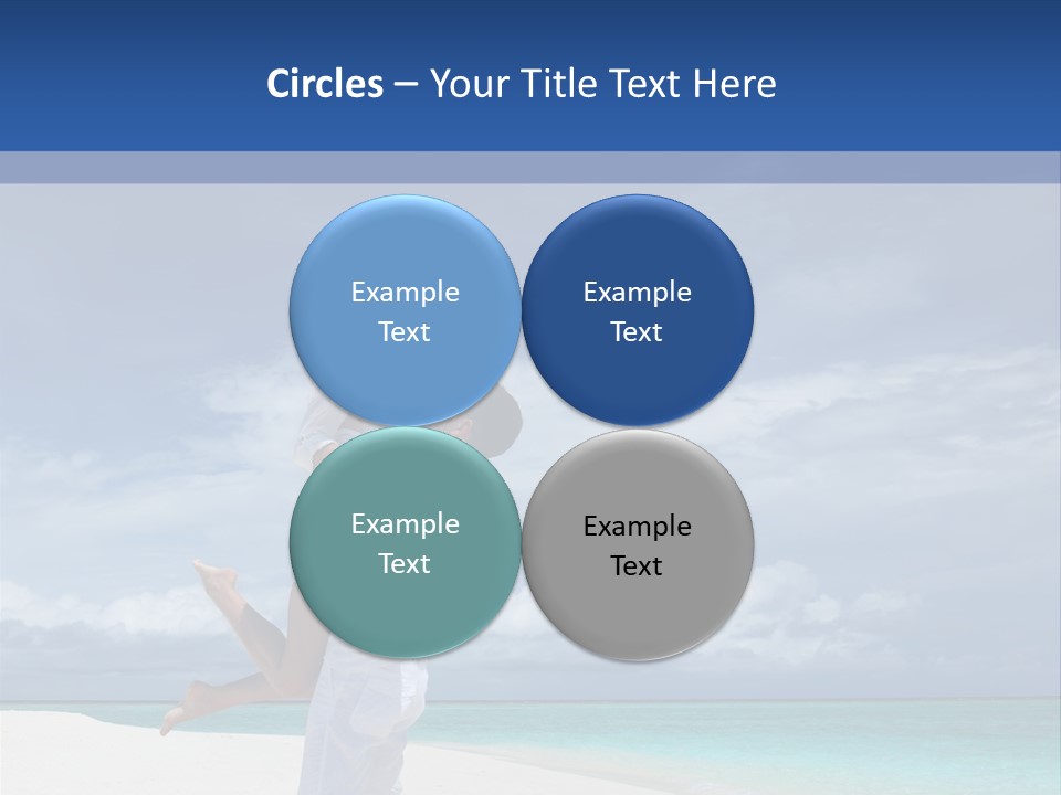 Couple On A Beach At Maldives PowerPoint Template