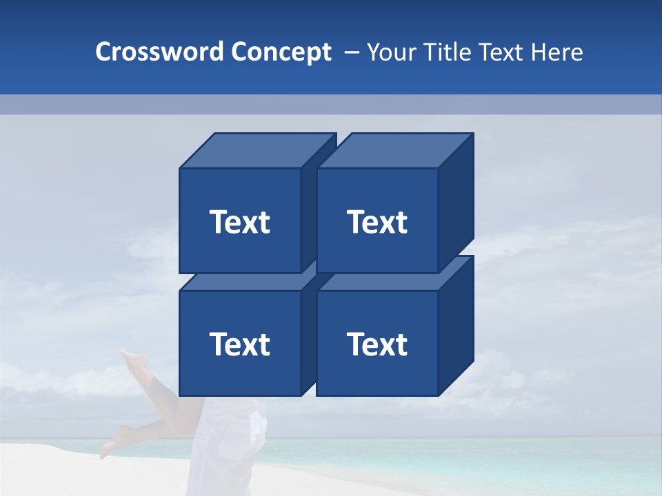 Couple On A Beach At Maldives PowerPoint Template