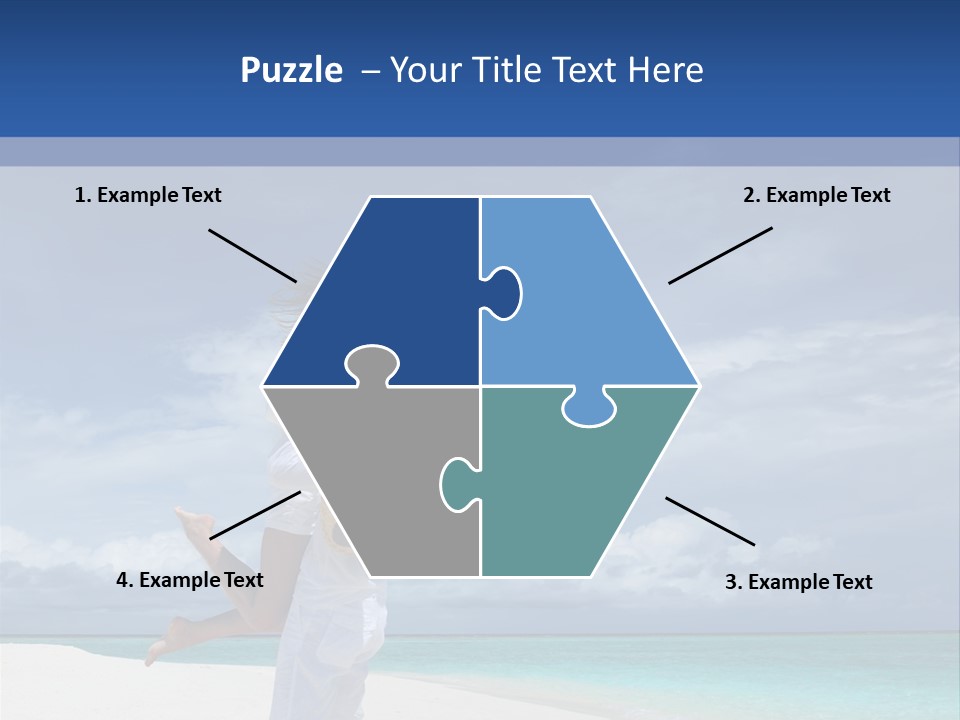 Couple On A Beach At Maldives PowerPoint Template