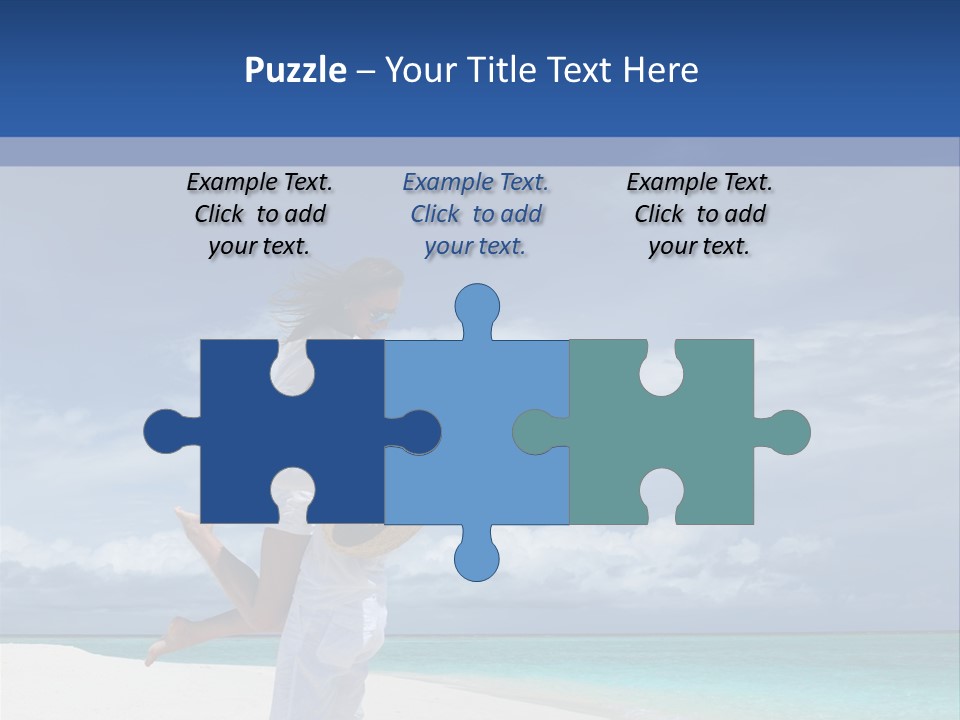 Couple On A Beach At Maldives PowerPoint Template