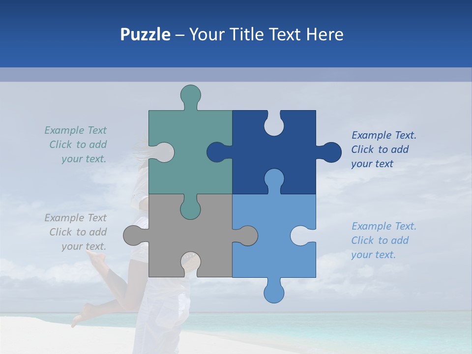 Couple On A Beach At Maldives PowerPoint Template