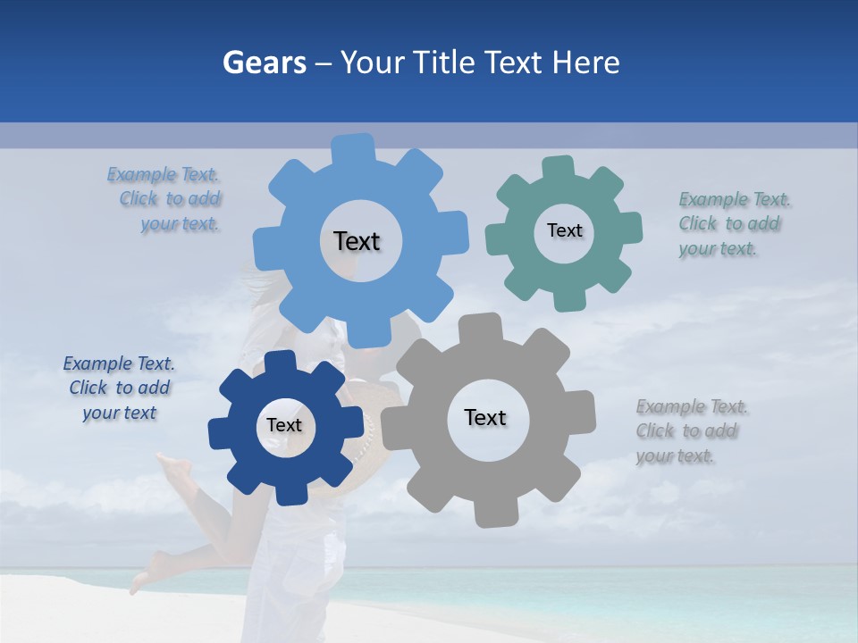 Couple On A Beach At Maldives PowerPoint Template