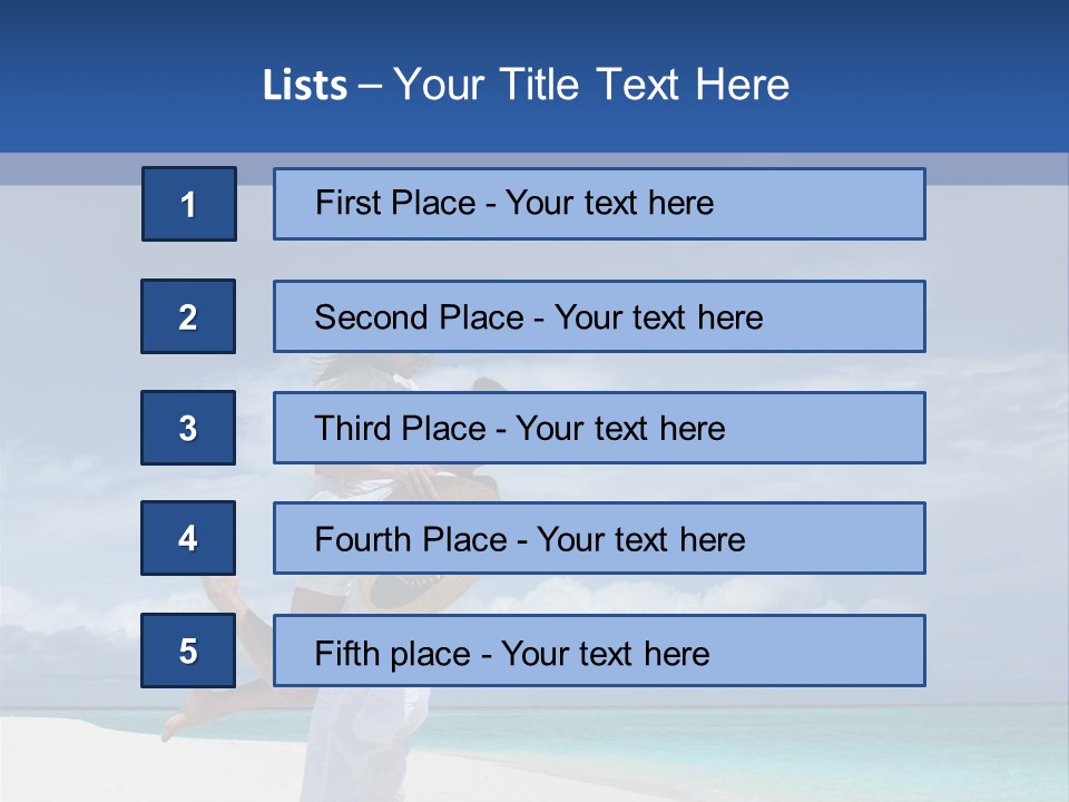 Couple On A Beach At Maldives PowerPoint Template