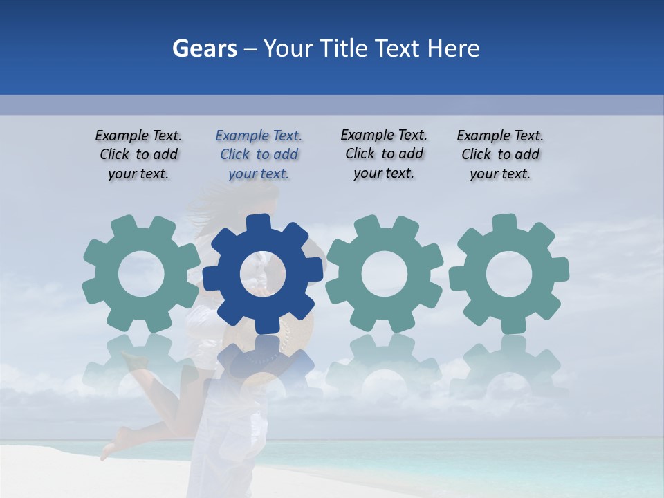 Couple On A Beach At Maldives PowerPoint Template