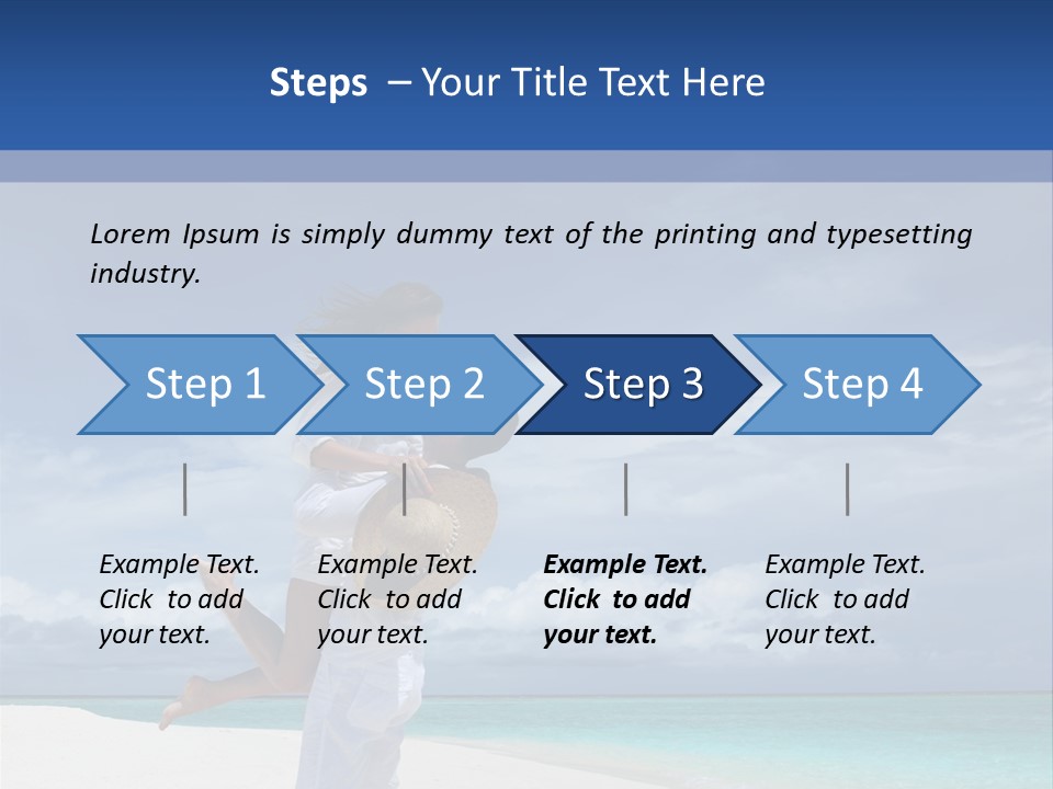 Couple On A Beach At Maldives PowerPoint Template