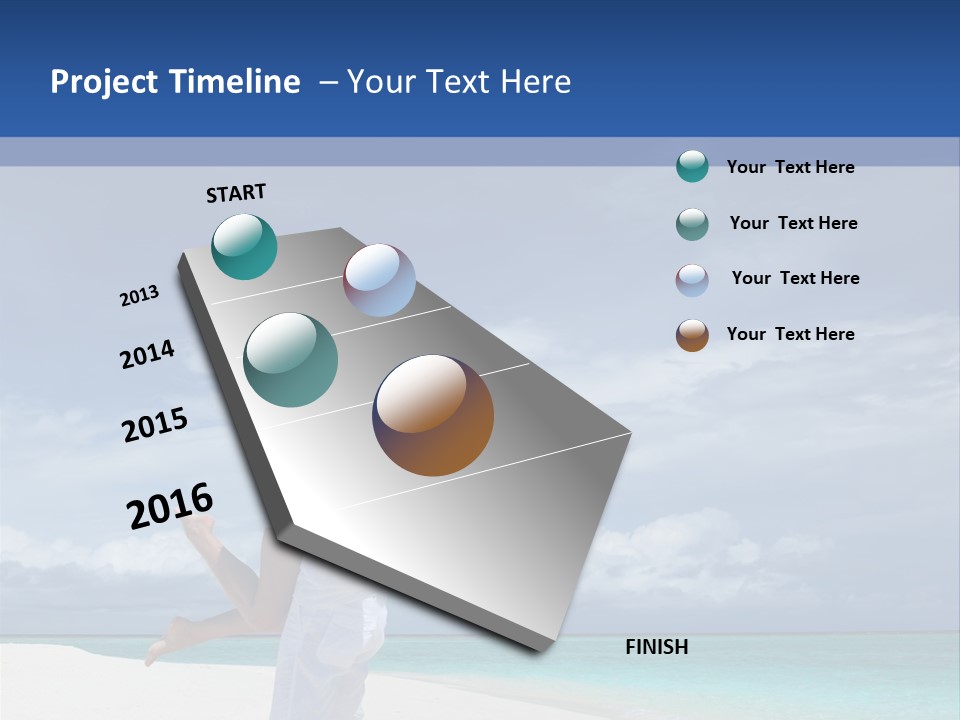 Couple On A Beach At Maldives PowerPoint Template